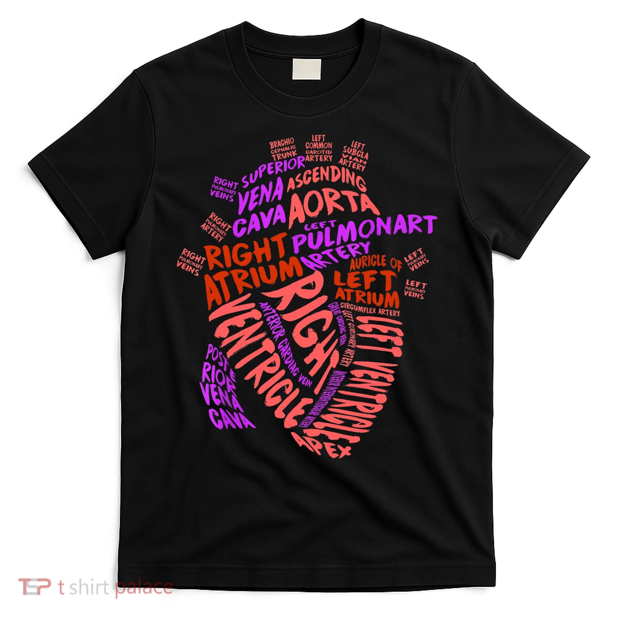 Anatomical Human Heart Cardiology Medical Cardiac Nurse TShirt T-Shirt