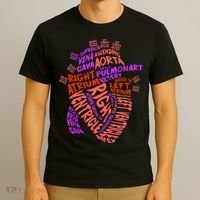Anatomical Human Heart Cardiology Medical Cardiac Nurse TShirt T-Shirt thumb 3