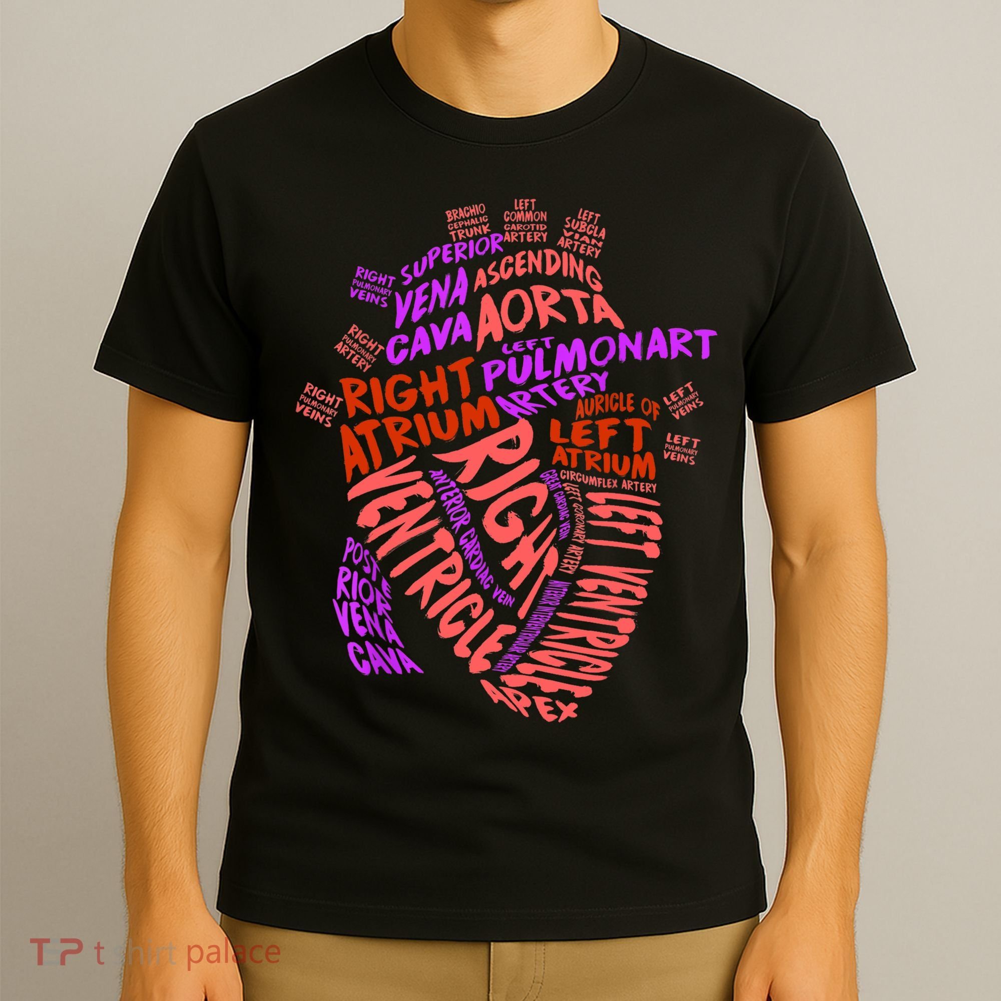 Anatomical Human Heart Cardiology Medical Cardiac Nurse TShirt T-Shirt