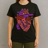 Anatomical Human Heart Cardiology Medical Cardiac Nurse TShirt T-Shirt thumb 4