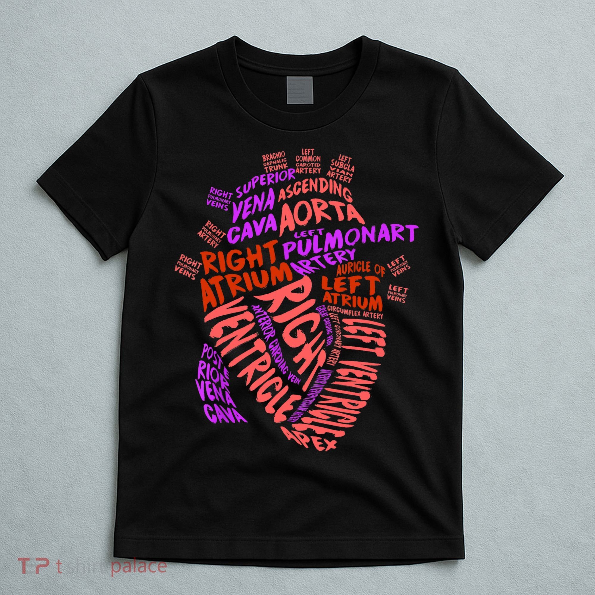 Anatomical Human Heart Cardiology Medical Cardiac Nurse TShirt T-Shirt