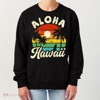 Aloha Hawaii Hawaiian Island Beach Vacation Summer Women's Sweatshirt thumb 0