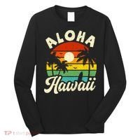 Aloha Hawaii Hawaiian Island Beach Vacation Summer Long Sleeve Shirt thumb 0
