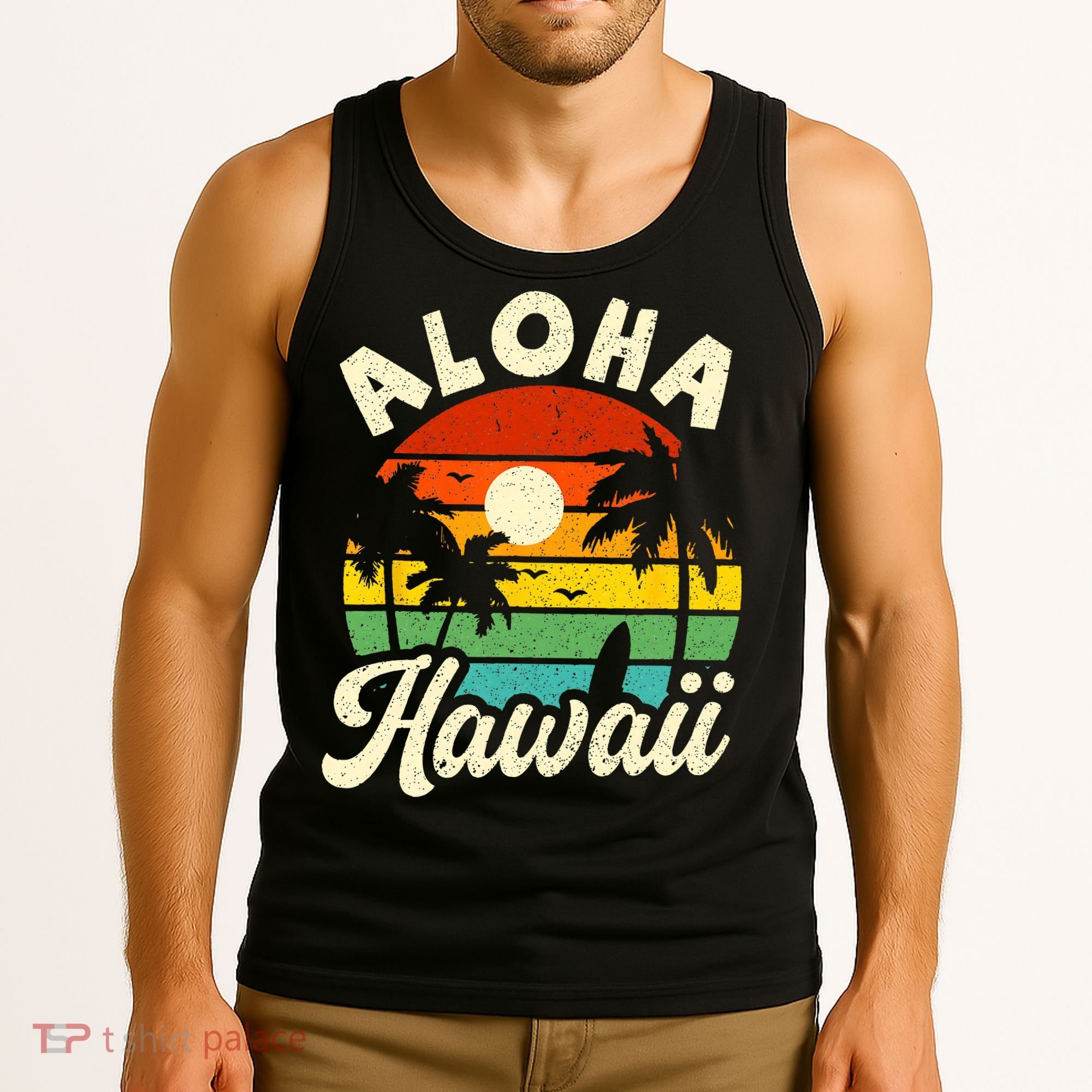 Aloha Hawaii Hawaiian Island Beach Vacation Summer Tank Top