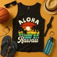 Aloha Hawaii Hawaiian Island Beach Vacation Summer Tank Top thumb 4