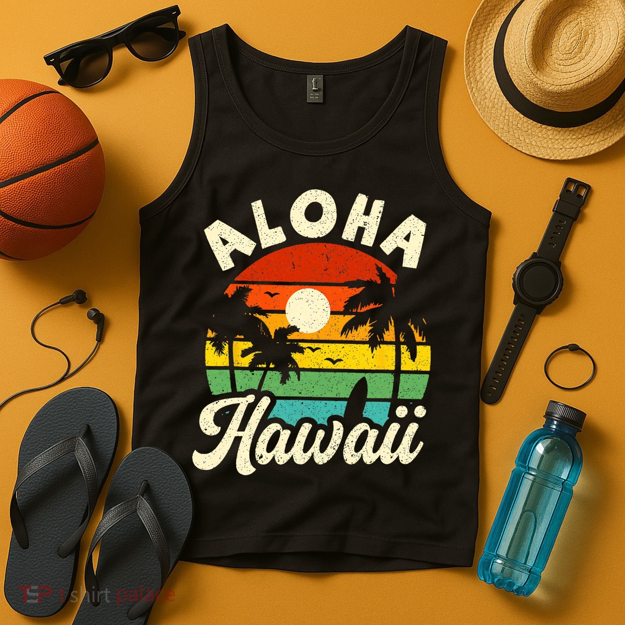 Aloha Hawaii Hawaiian Island Beach Vacation Summer Tank Top