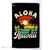Aloha Hawaii Hawaiian Island Beach Vacation Summer Golf Towel thumb 0