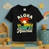 Aloha Hawaii Hawaiian Island Beach Vacation Summer Toddler T-Shirt thumb 3