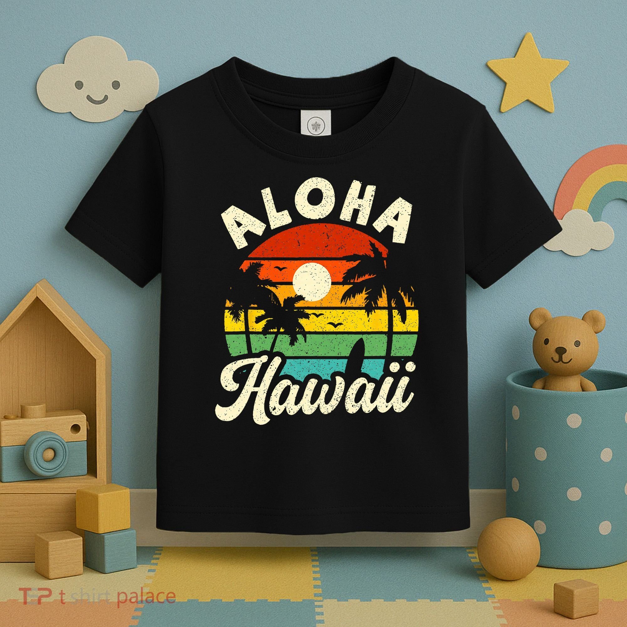 Aloha Hawaii Hawaiian Island Beach Vacation Summer Toddler T-Shirt