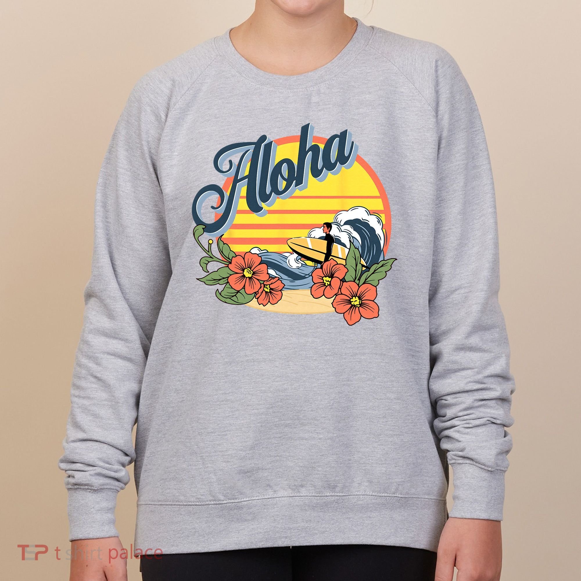 Aloha Hawaii Hawaiian island Surf Sport  Women's Sweatshirt