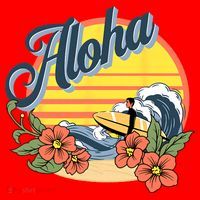 Aloha Hawaii Hawaiian island Surf Sport  Santa Hat thumb 1