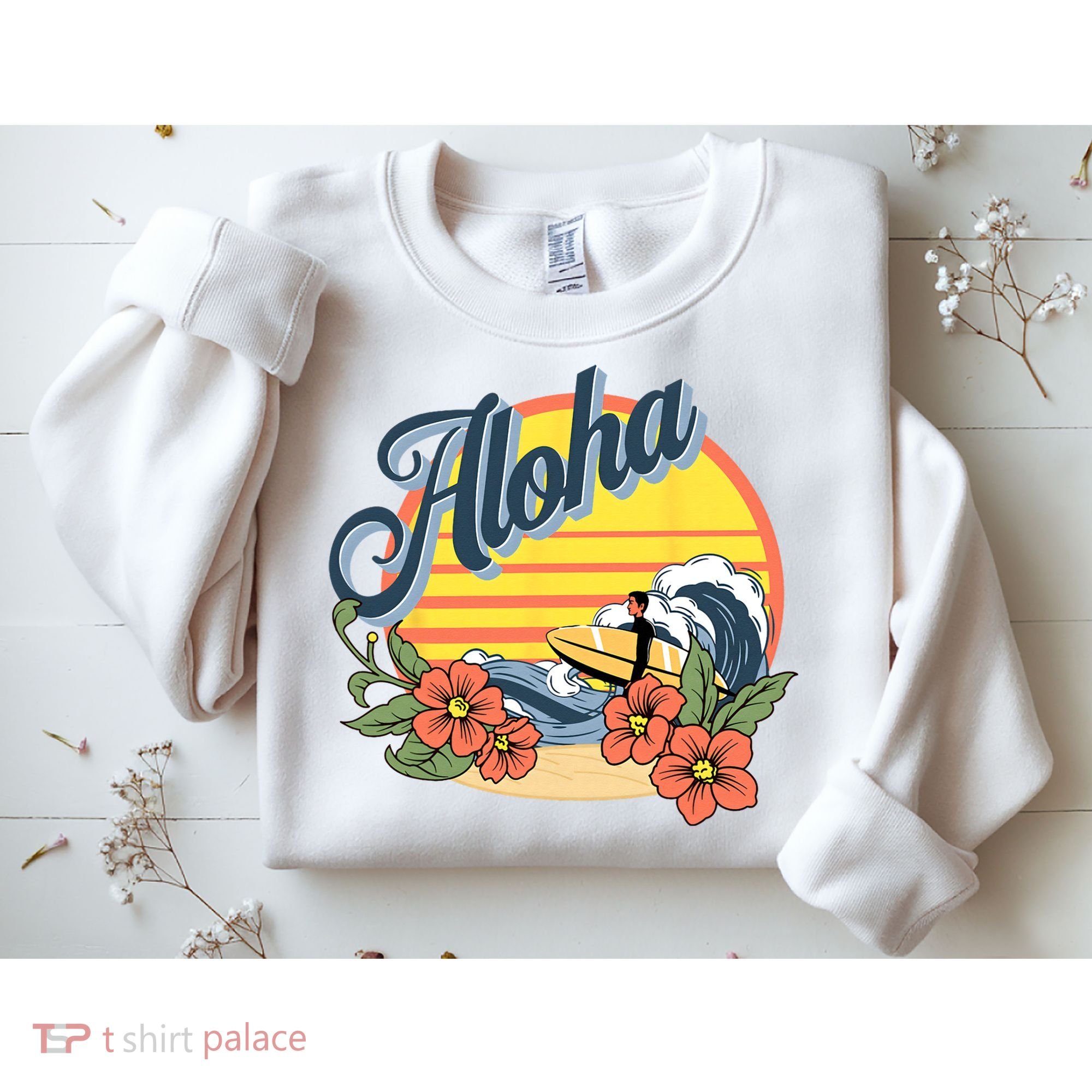 Aloha Hawaii Hawaiian island Surf Sport  Sweatshirt