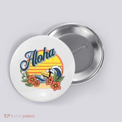 Aloha Hawaii Hawaiian island Surf Sport  Button