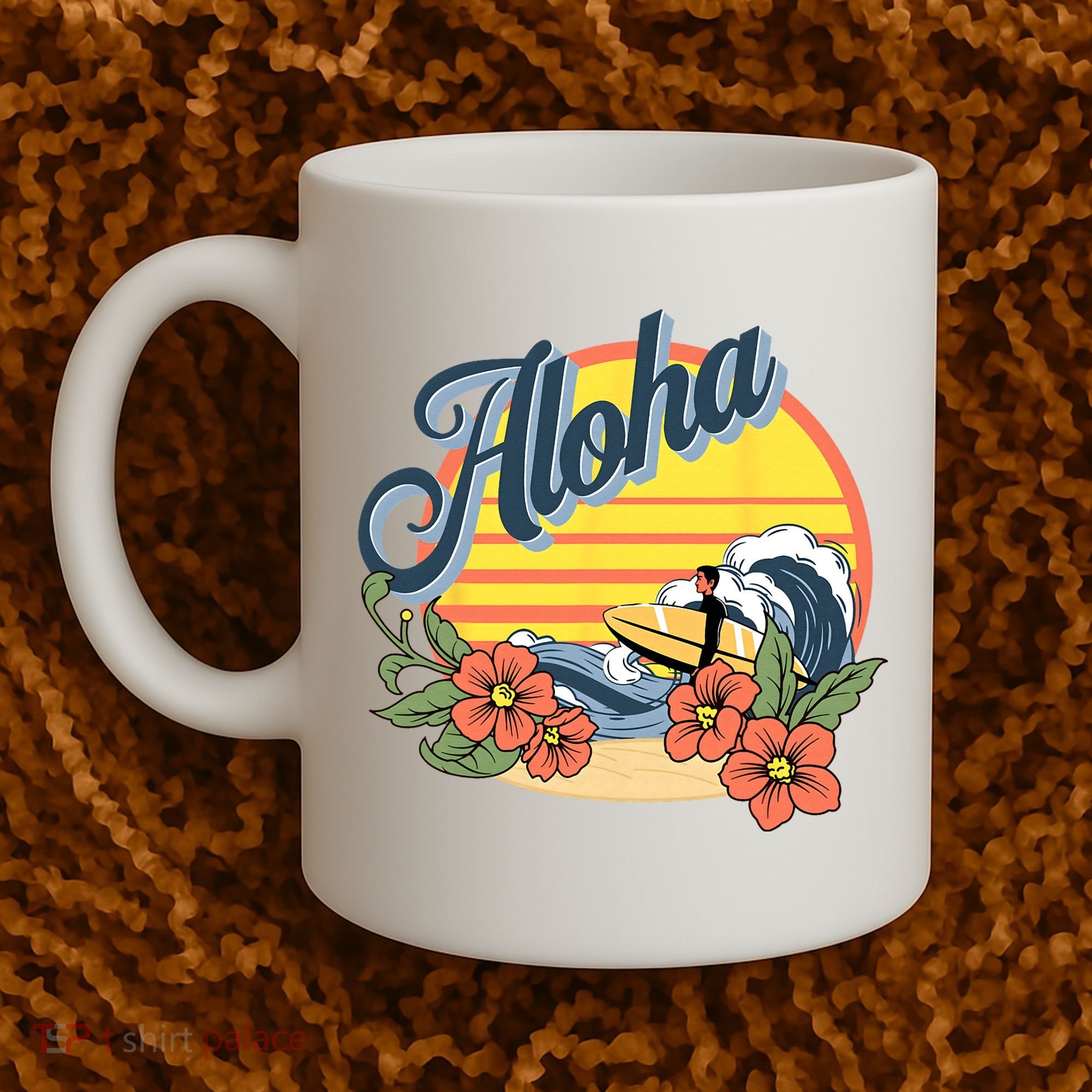 Aloha Hawaii Hawaiian island Surf Sport  Coffee Mug