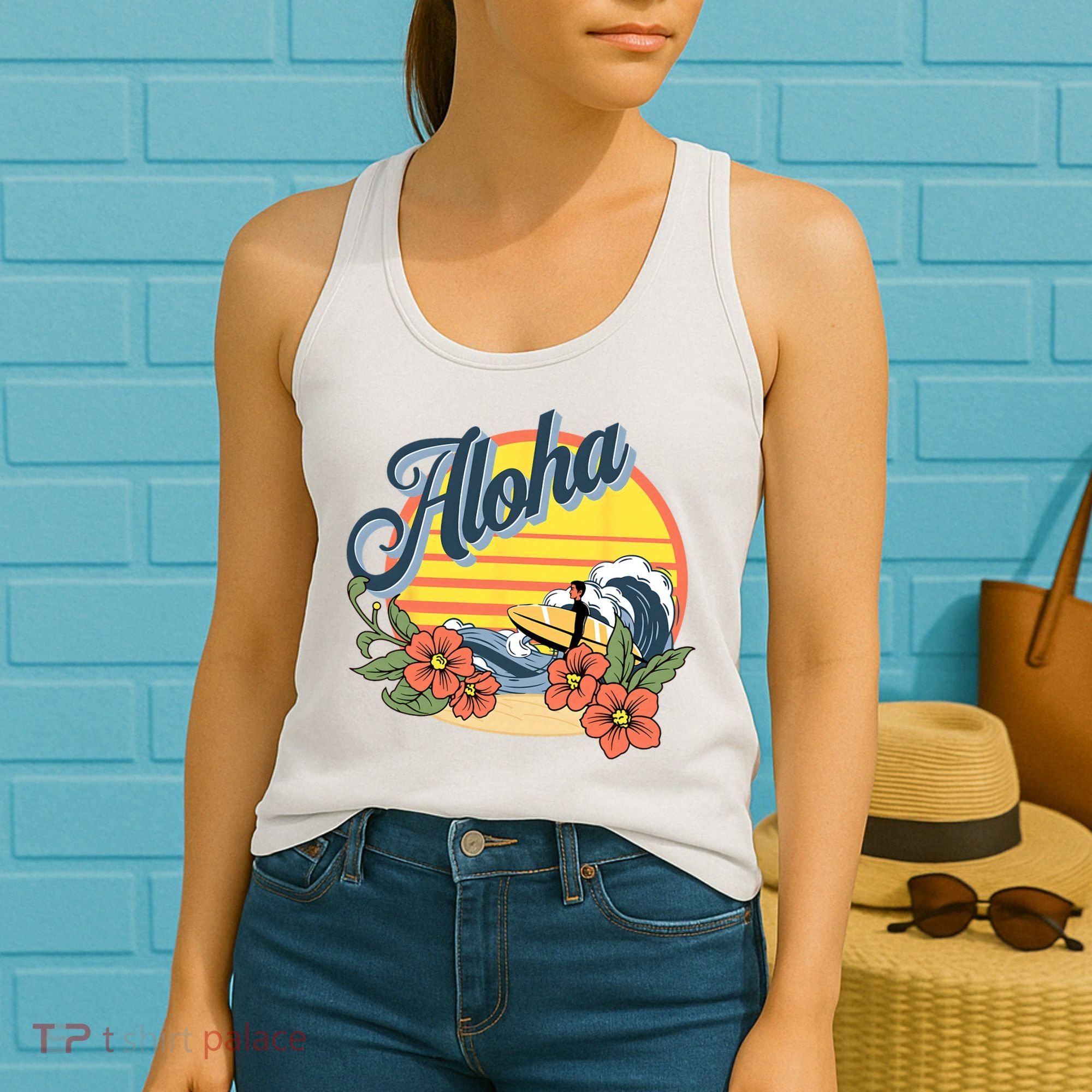 Aloha Hawaii Hawaiian island Surf Sport  Women's Tank Top