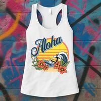 Aloha Hawaii Hawaiian island Surf Sport  Women's Tank Top thumb 3