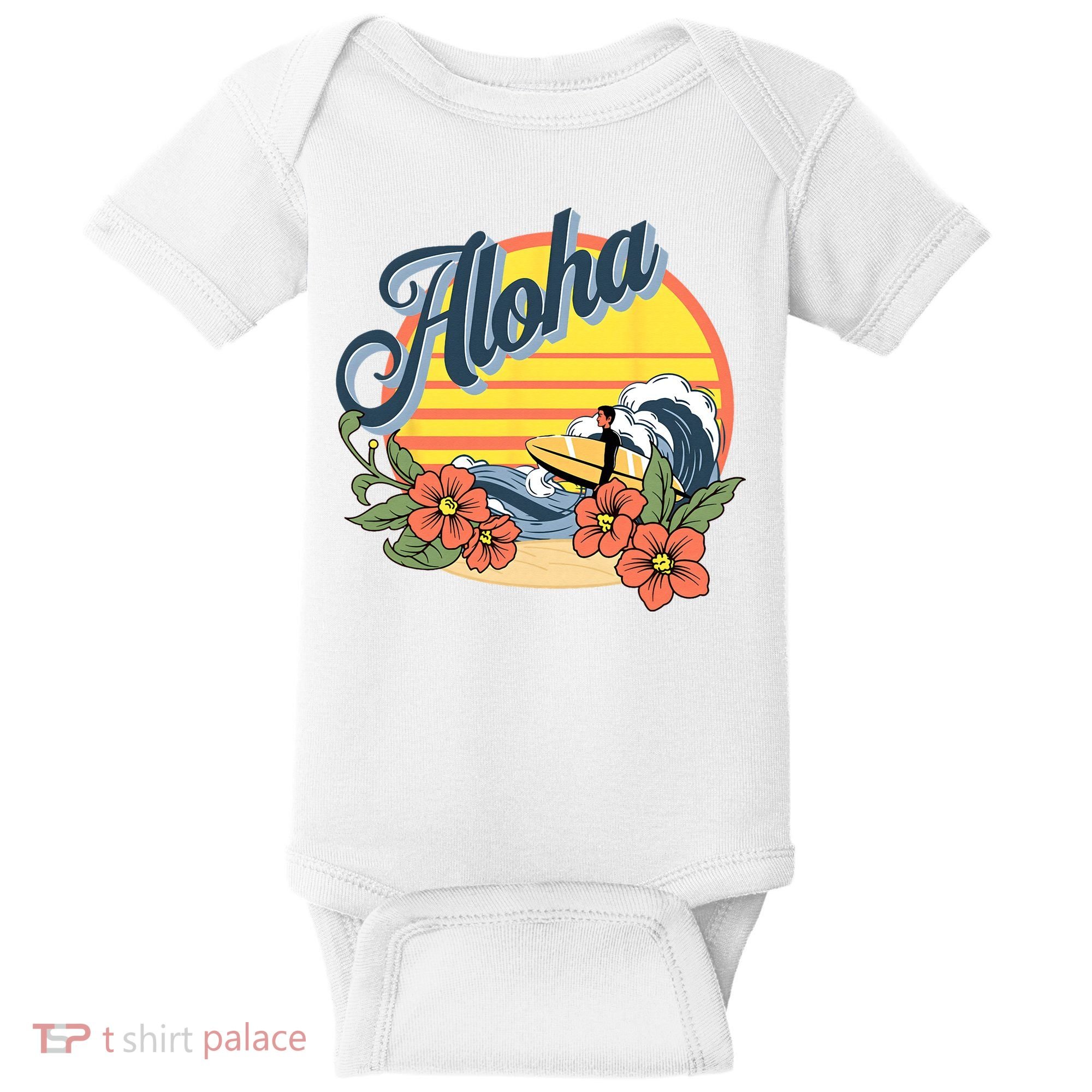 Aloha Hawaii Hawaiian island Surf Sport  Baby Bodysuit