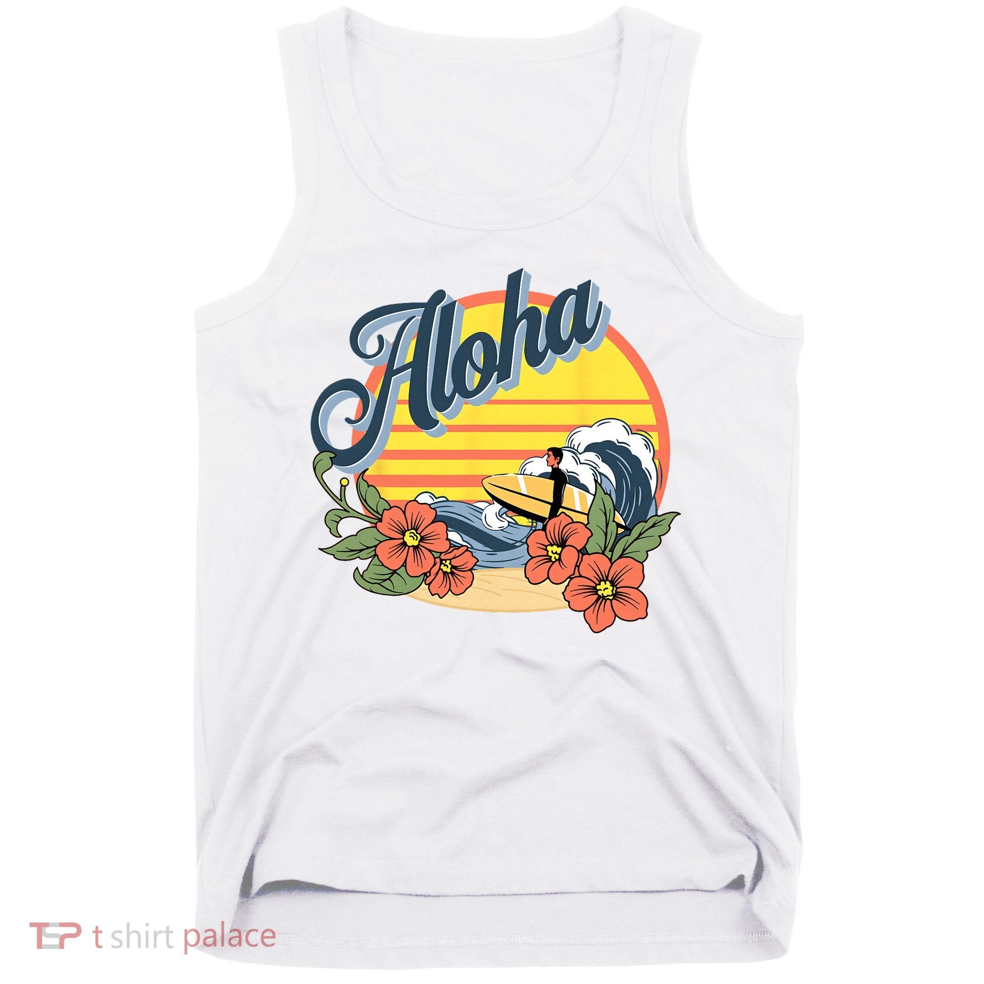 Aloha Hawaii Hawaiian island Surf Sport  Tank Top