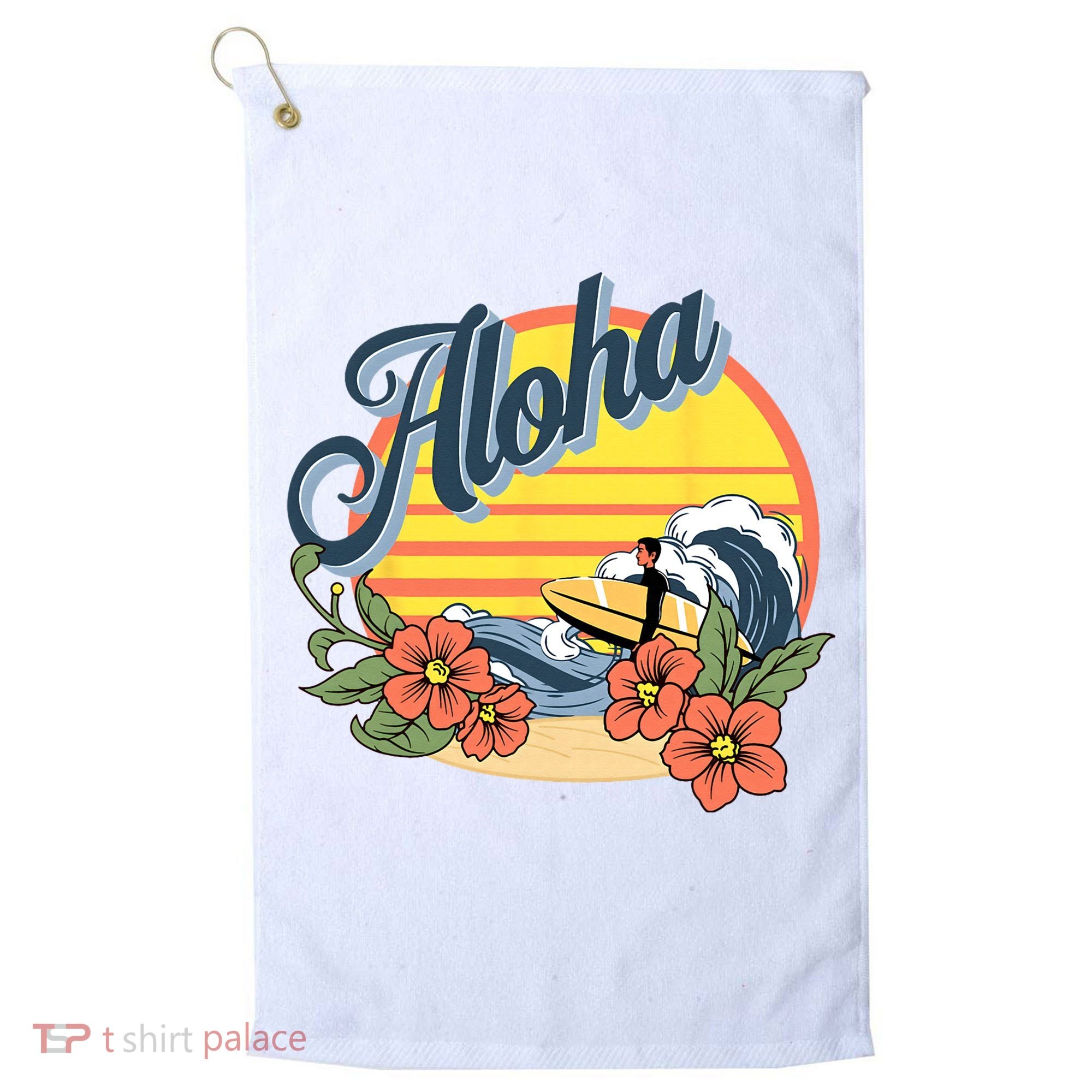 Aloha Hawaii Hawaiian island Surf Sport  Golf Towel
