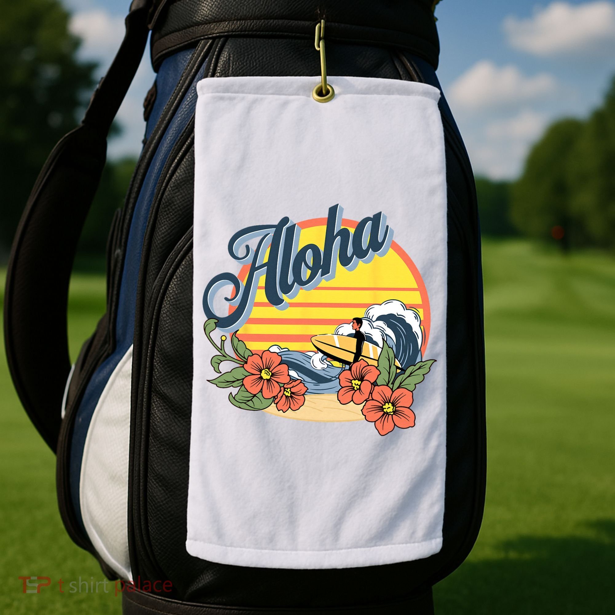 Aloha Hawaii Hawaiian island Surf Sport  Golf Towel