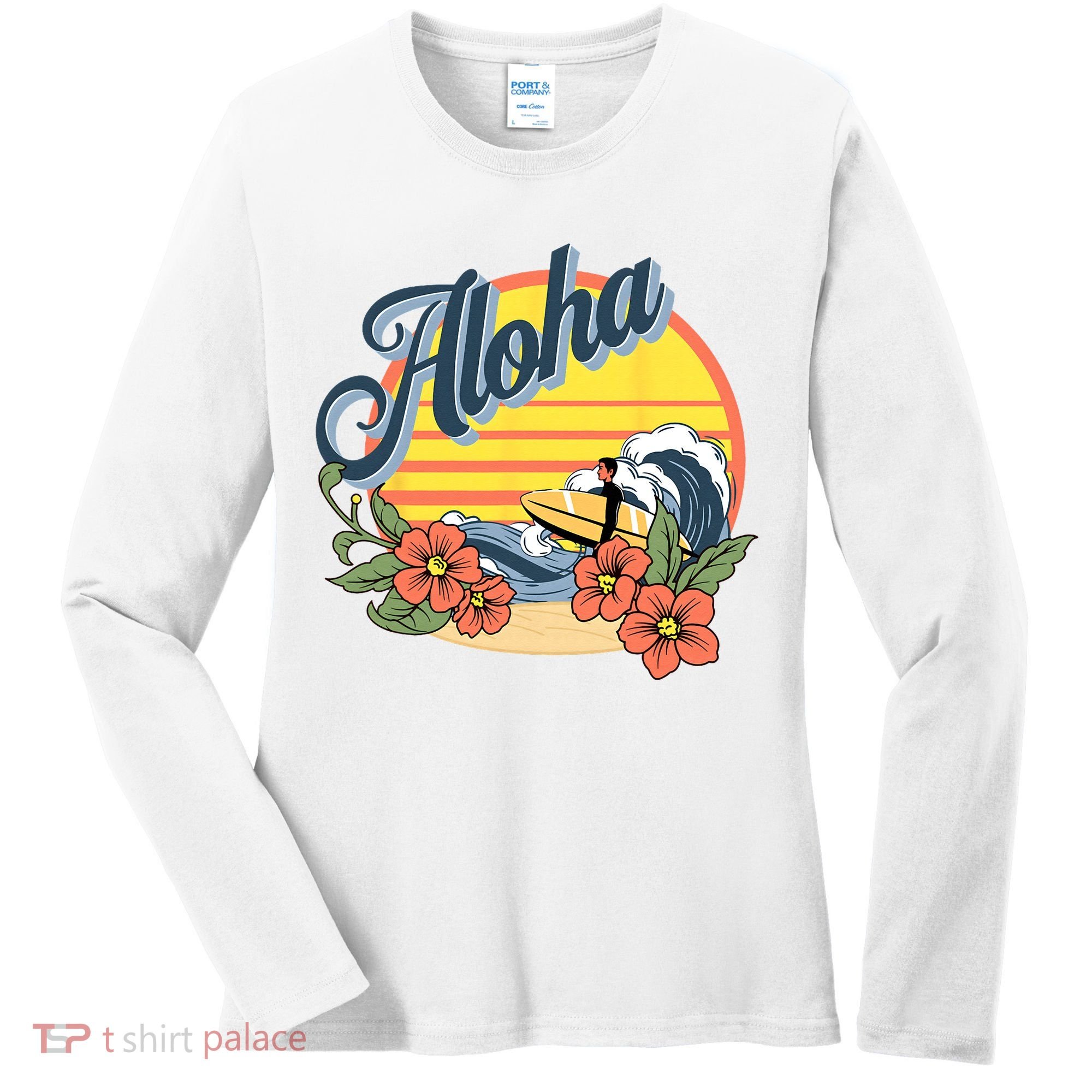 Aloha Hawaii Hawaiian island Surf Sport  Women's Long Sleeve Shirt