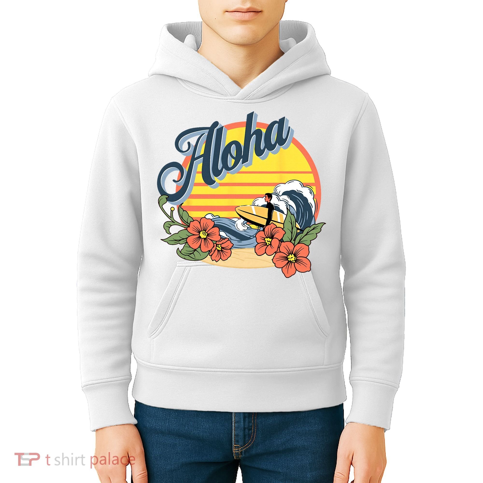 Aloha Hawaii Hawaiian island Surf Sport  Kids Hoodie