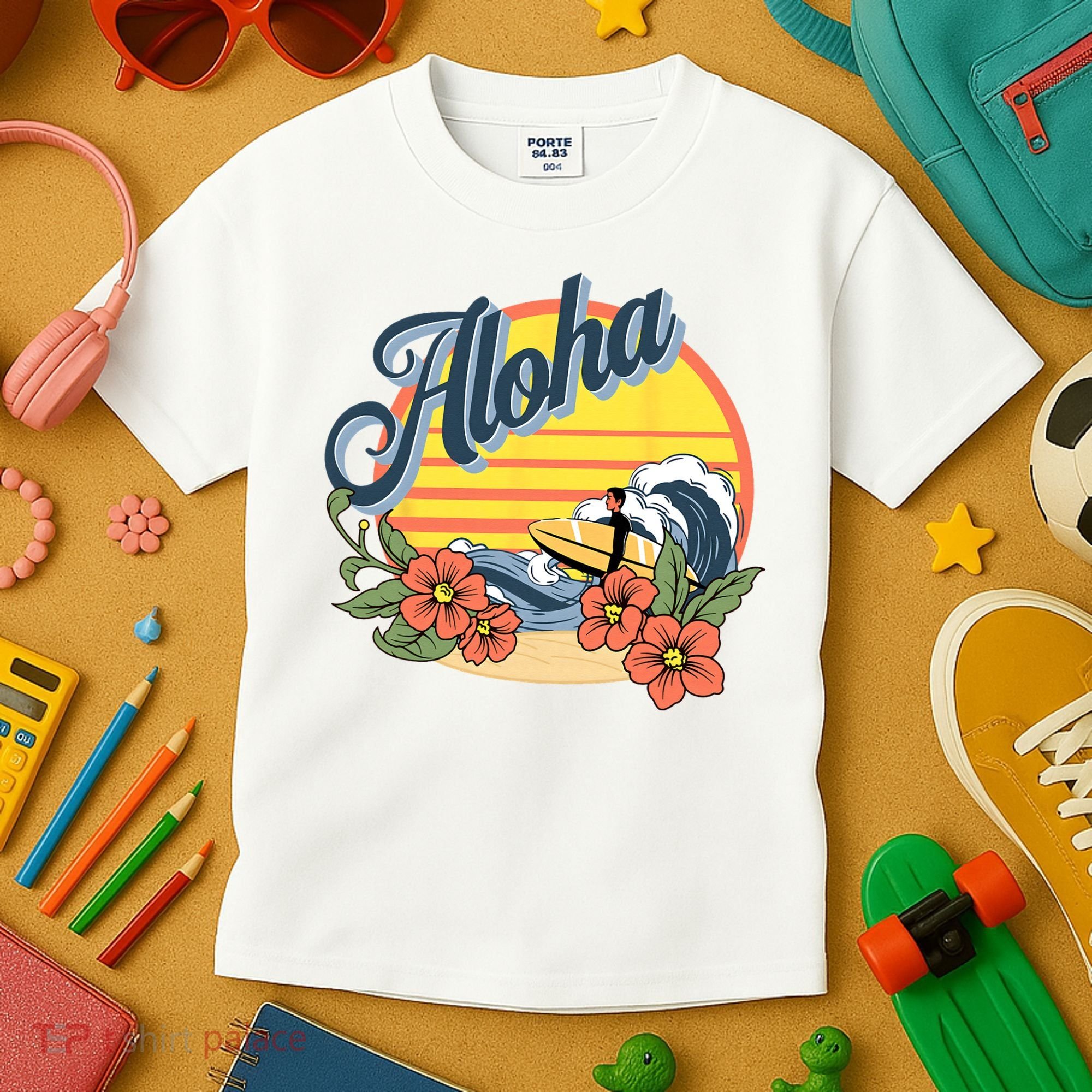 Aloha Hawaii Hawaiian island Surf Sport  Kids T-Shirt