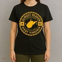 Almost Heaven Home West Virginia Map 304 WV Vintage T-Shirt thumb 4