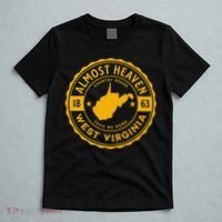 Almost Heaven Home West Virginia Map 304 WV Vintage T-Shirt thumb 5