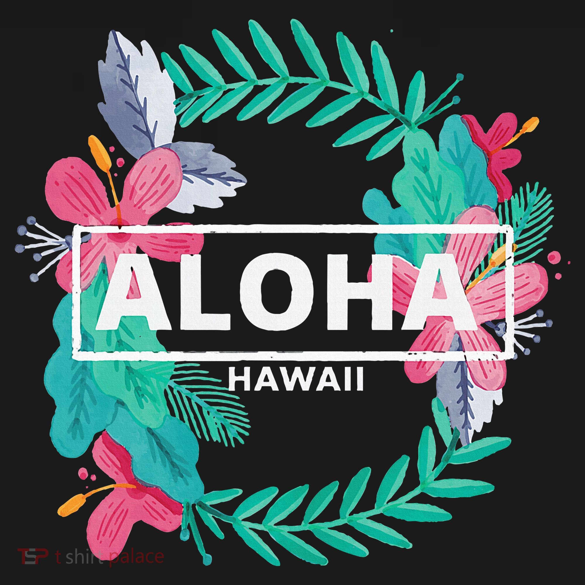 Aloha Hawaii Hibiscus Flowers Long Sleeve Shirt