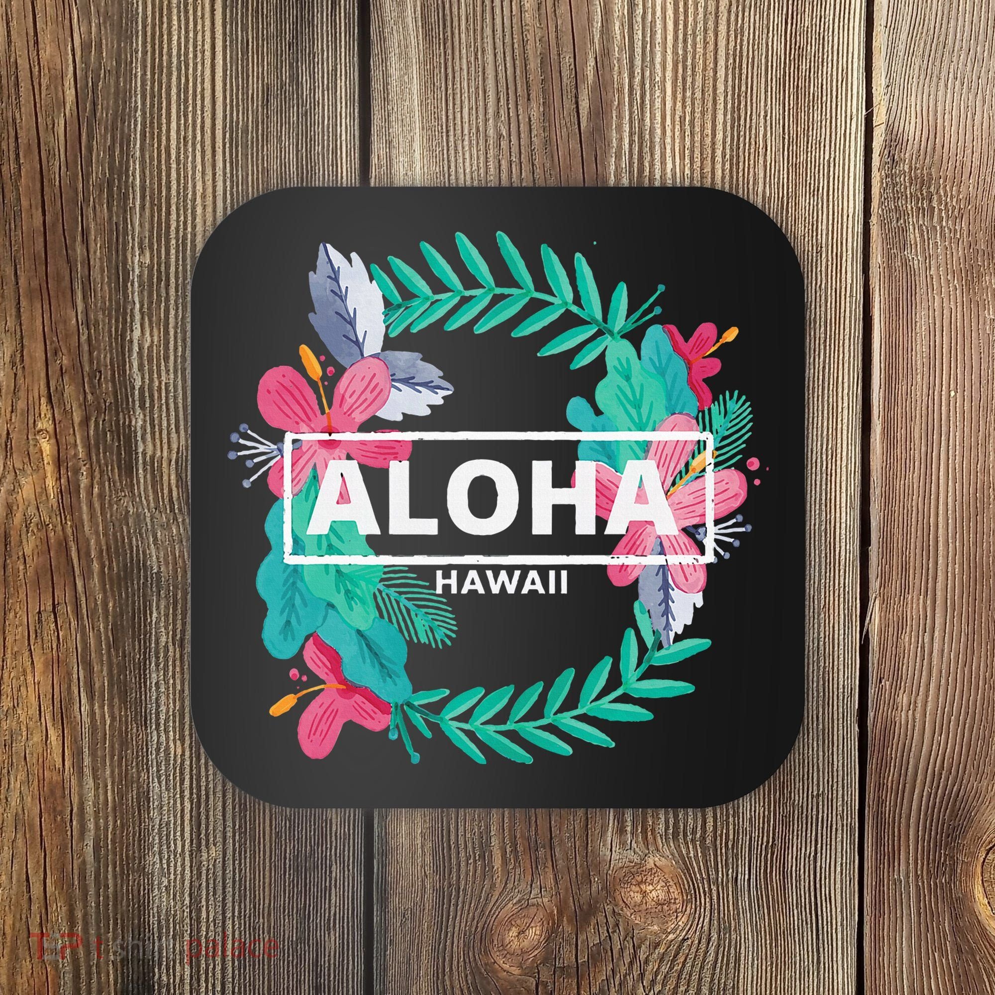 Aloha Hawaii Hibiscus Flowers Coaster
