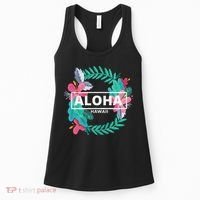 Aloha Hawaii Hibiscus Flowers Women's Tank Top thumb 0