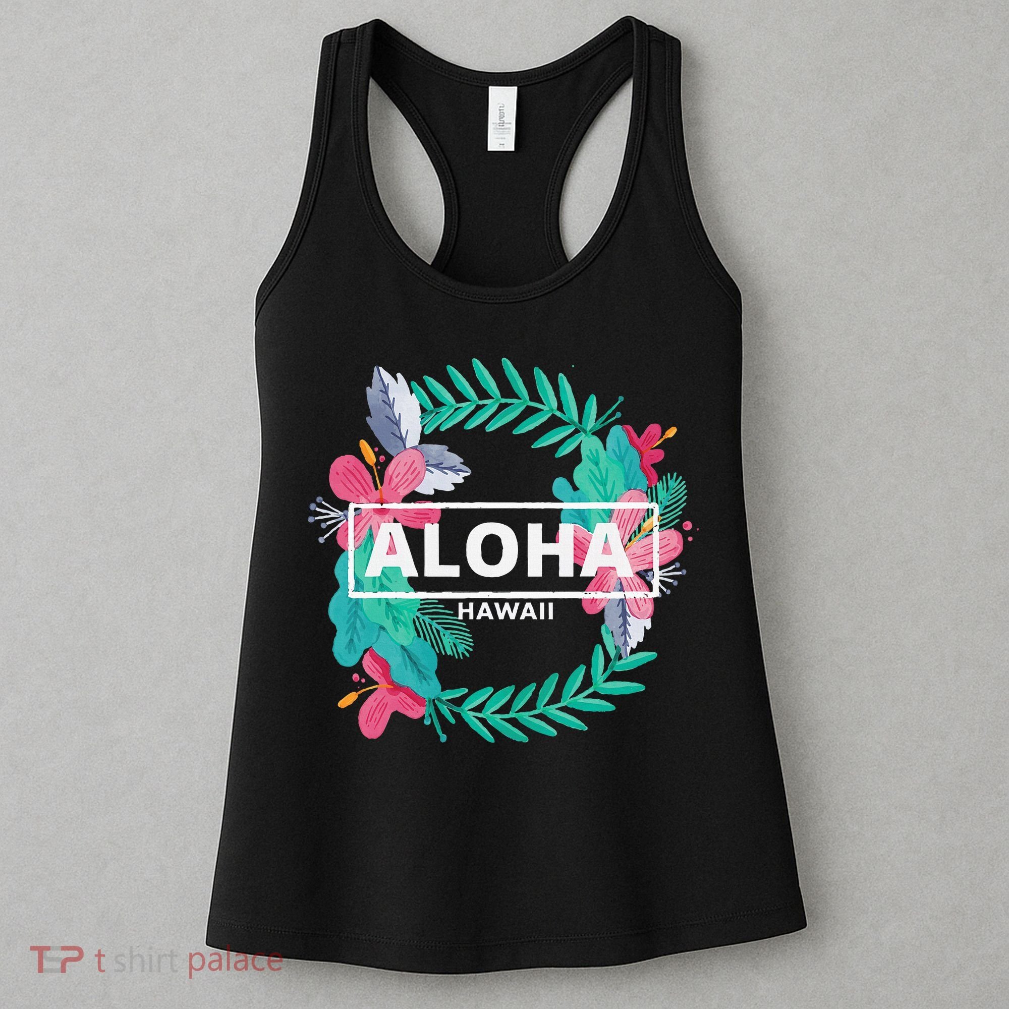 Aloha Hawaii Hibiscus Flowers Women's Tank Top