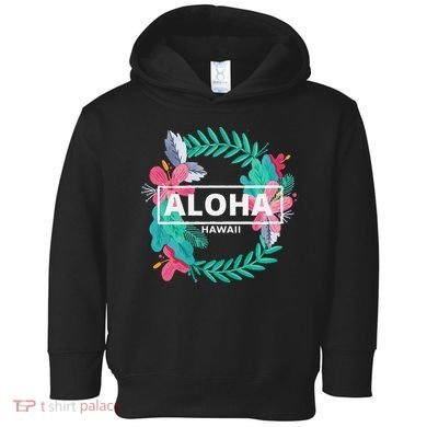 Aloha Hawaii Hibiscus Flowers Toddler Hoodie