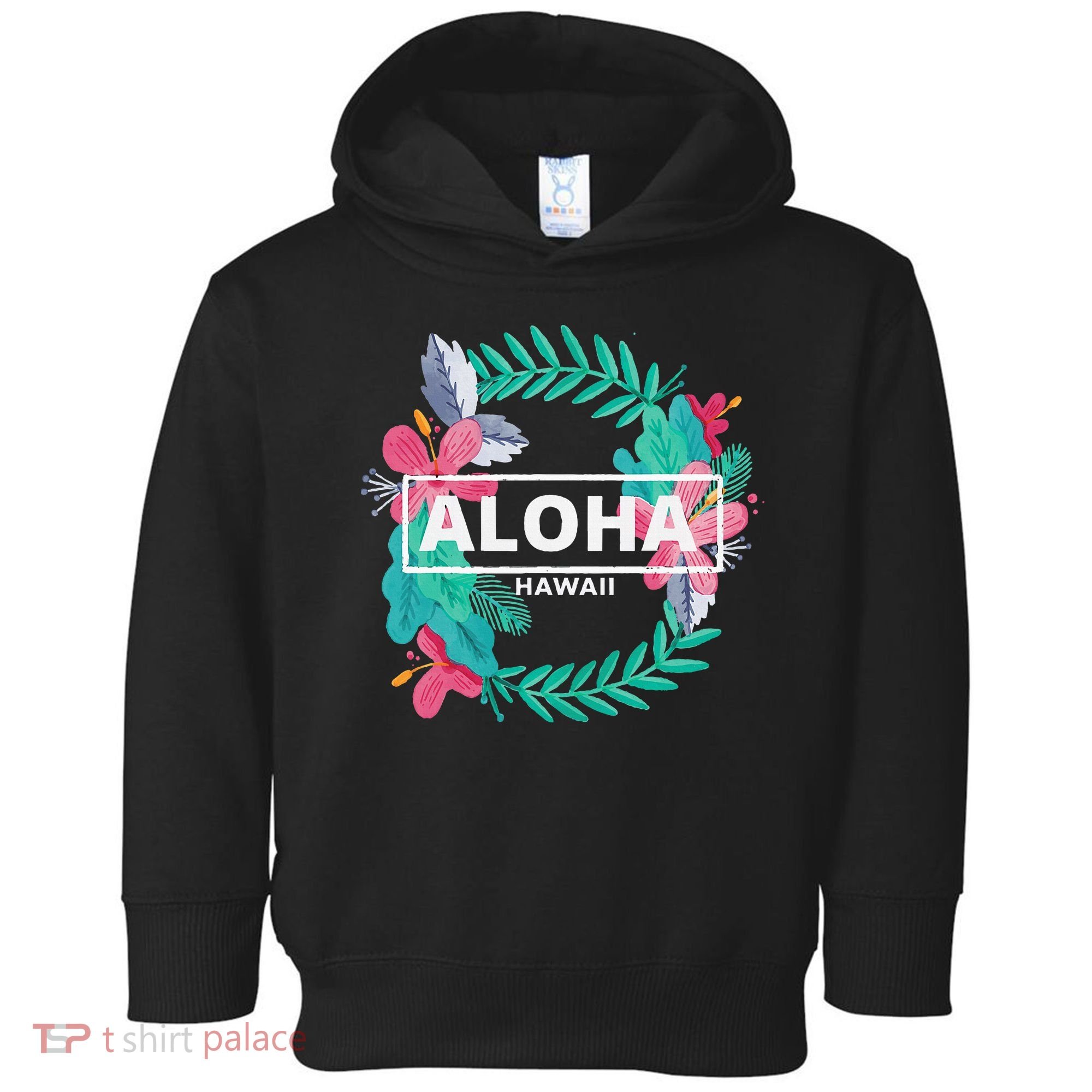 Aloha Hawaii Hibiscus Flowers Toddler Hoodie