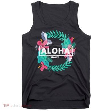 Aloha Hawaii Hibiscus Flowers Tank Top