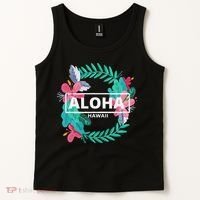 Aloha Hawaii Hibiscus Flowers Tank Top thumb 2
