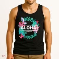 Aloha Hawaii Hibiscus Flowers Tank Top thumb 3