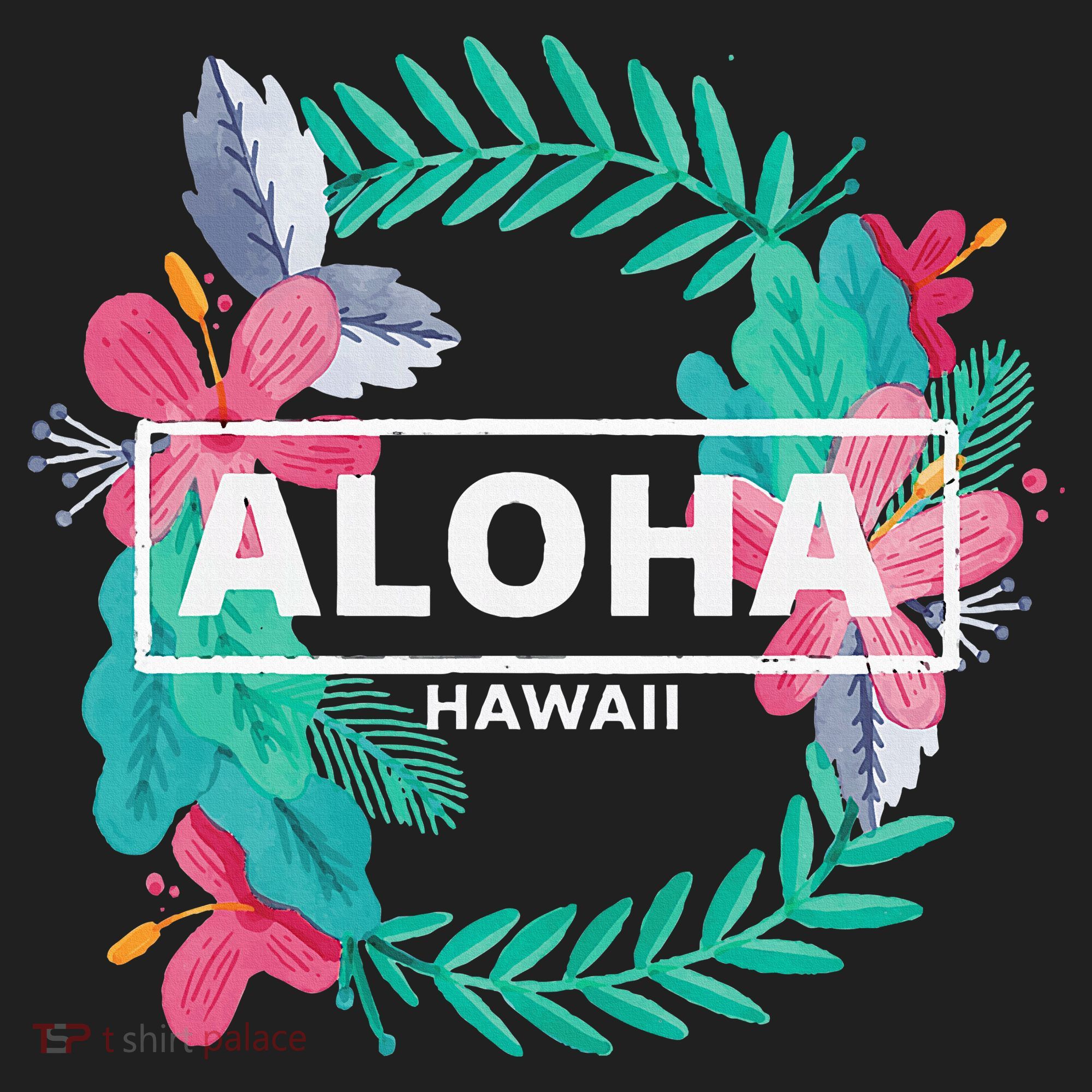 Aloha Hawaii Hibiscus Flowers Golf Towel