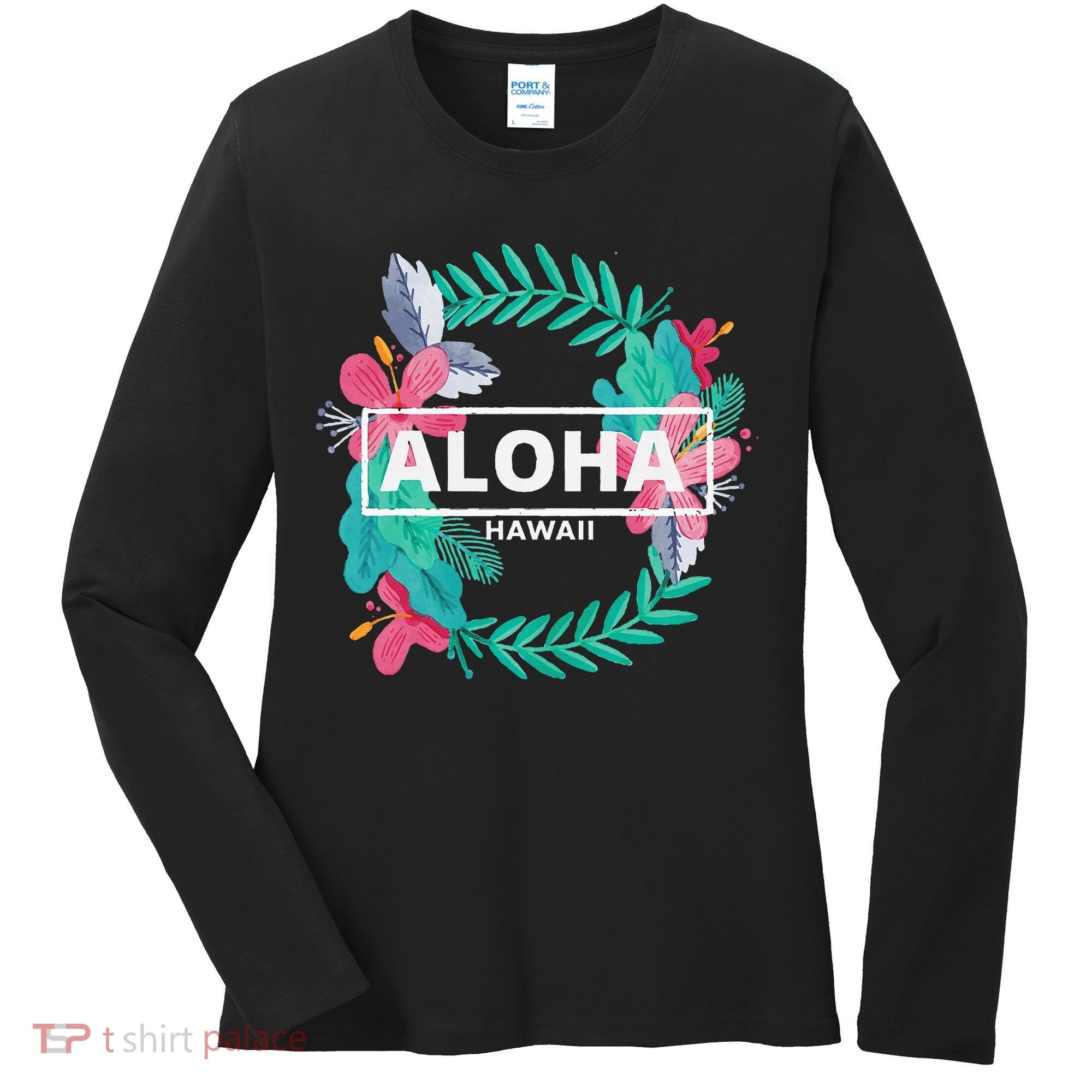 Aloha Hawaii Hibiscus Flowers Women's Long Sleeve Shirt