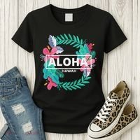 Aloha Hawaii Hibiscus Flowers Women's T-Shirt thumb 3
