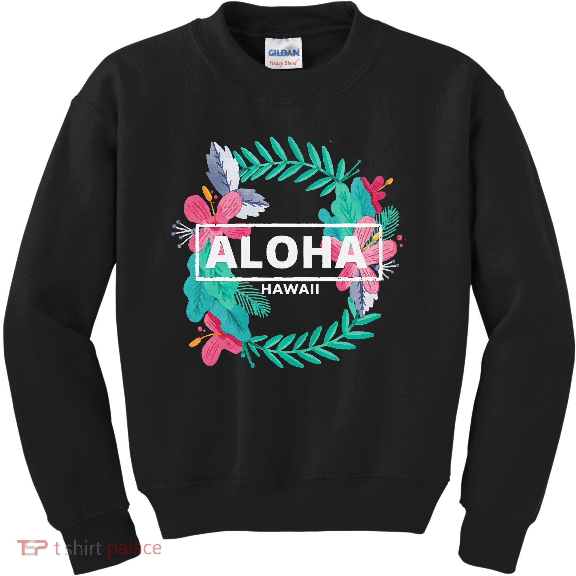 Aloha Hawaii Hibiscus Flowers Kids Sweatshirt