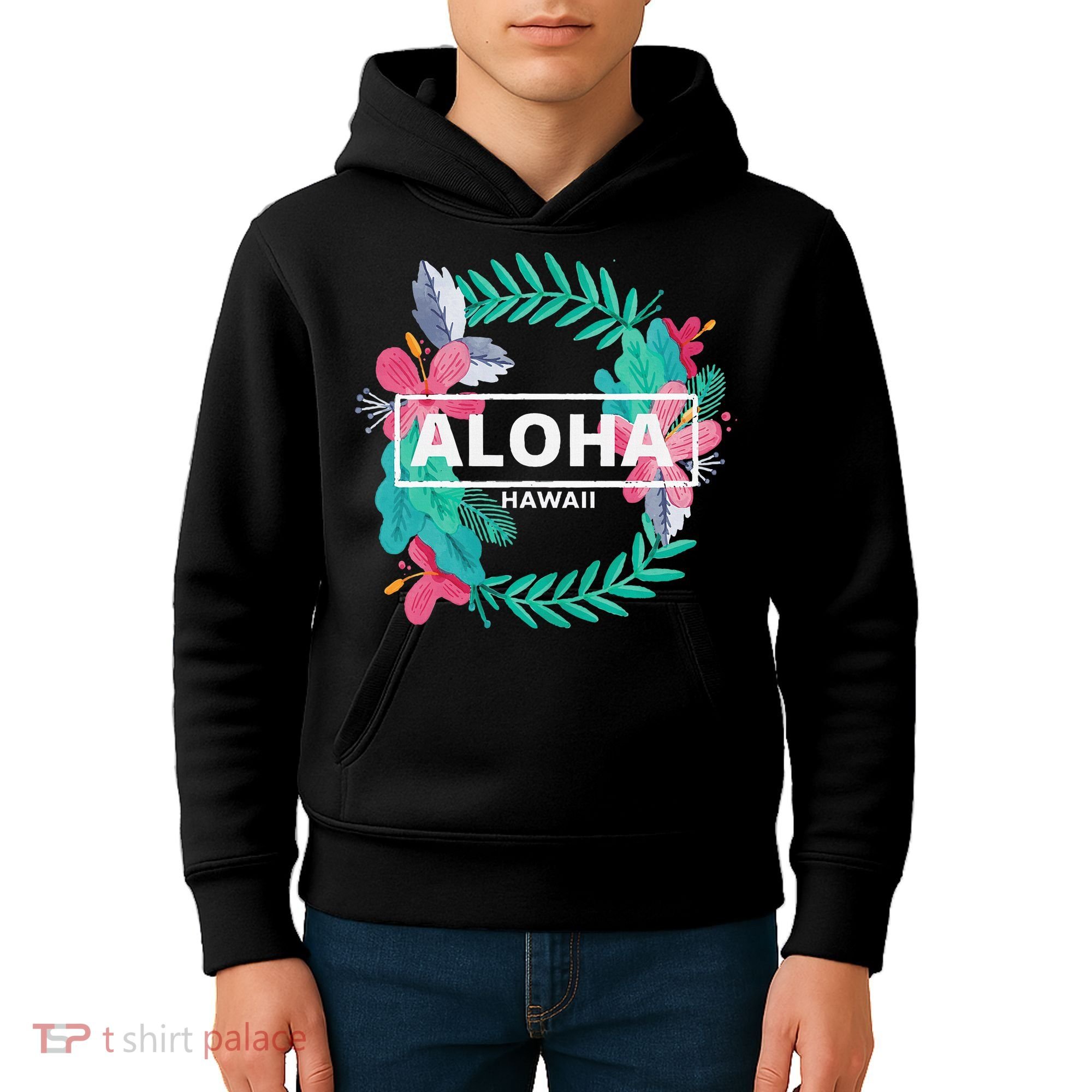 Aloha Hawaii Hibiscus Flowers Kids Hoodie