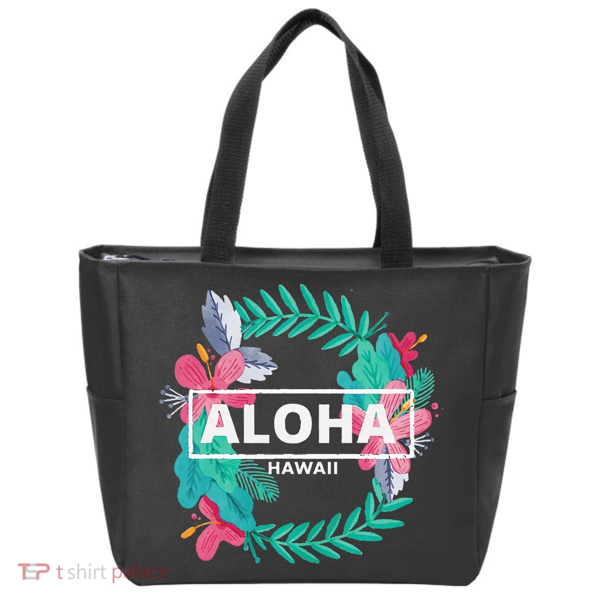 Aloha Hawaii Hibiscus Flowers Tote Bag