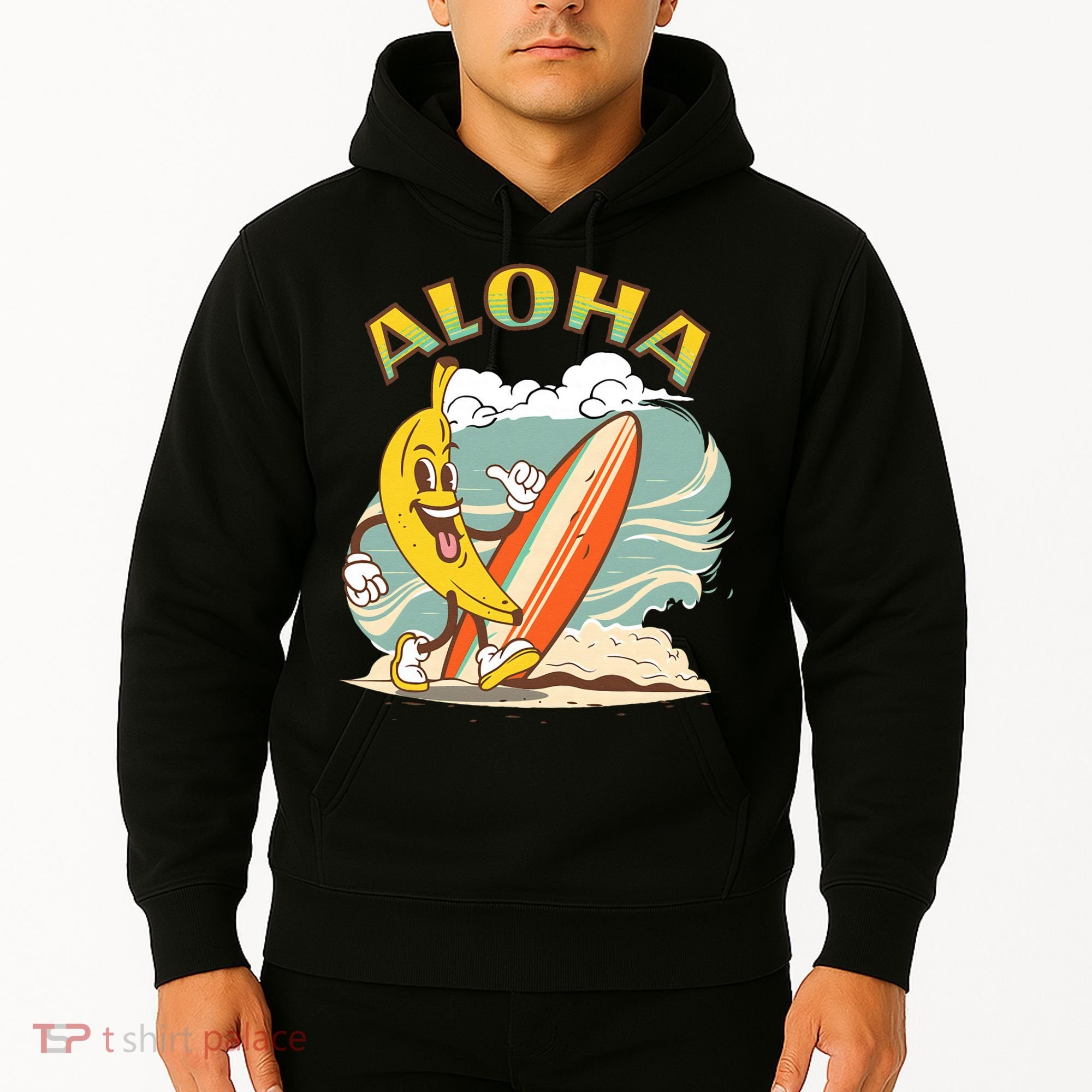 Aloha Hawaii Hawaiian Island Tees Surf Hoodie