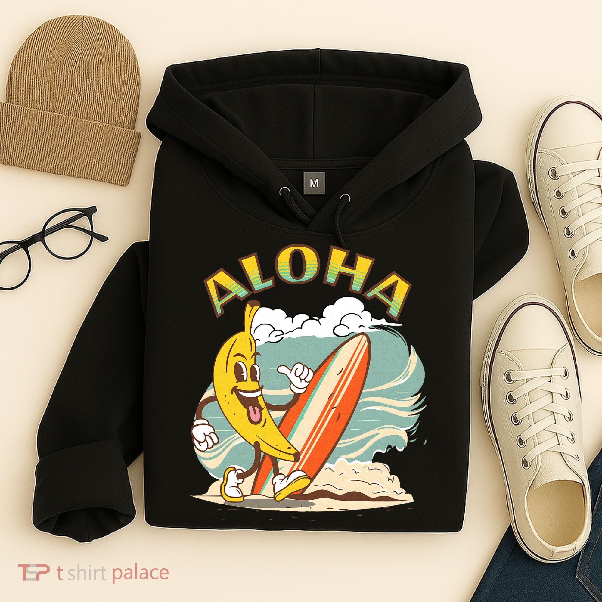 Aloha Hawaii Hawaiian Island Tees Surf Hoodie