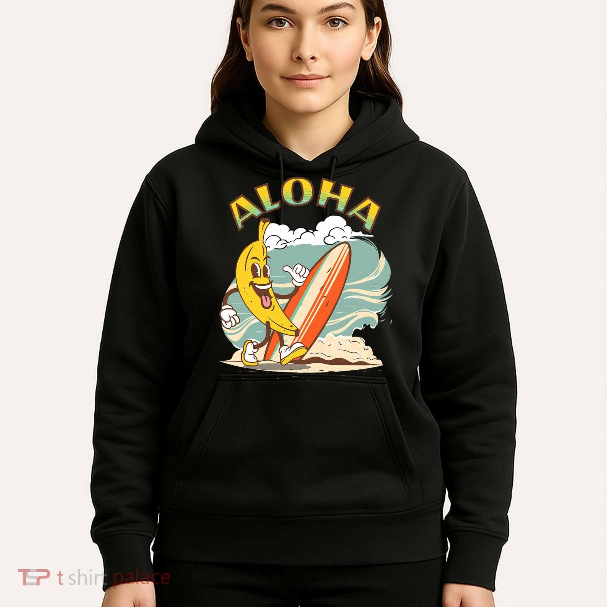 Aloha Hawaii Hawaiian Island Tees Surf Hoodie