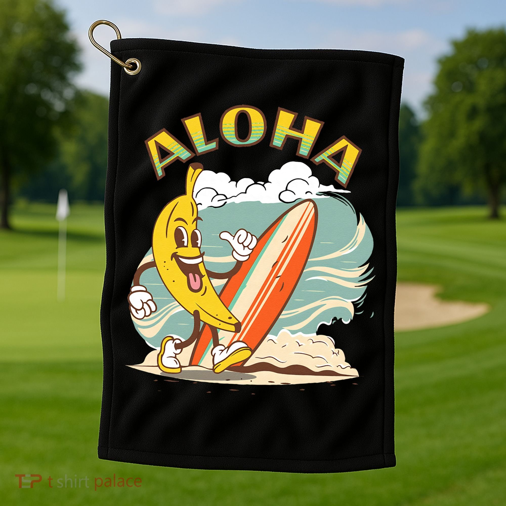 Aloha Hawaii Hawaiian Island Tees Surf Golf Towel