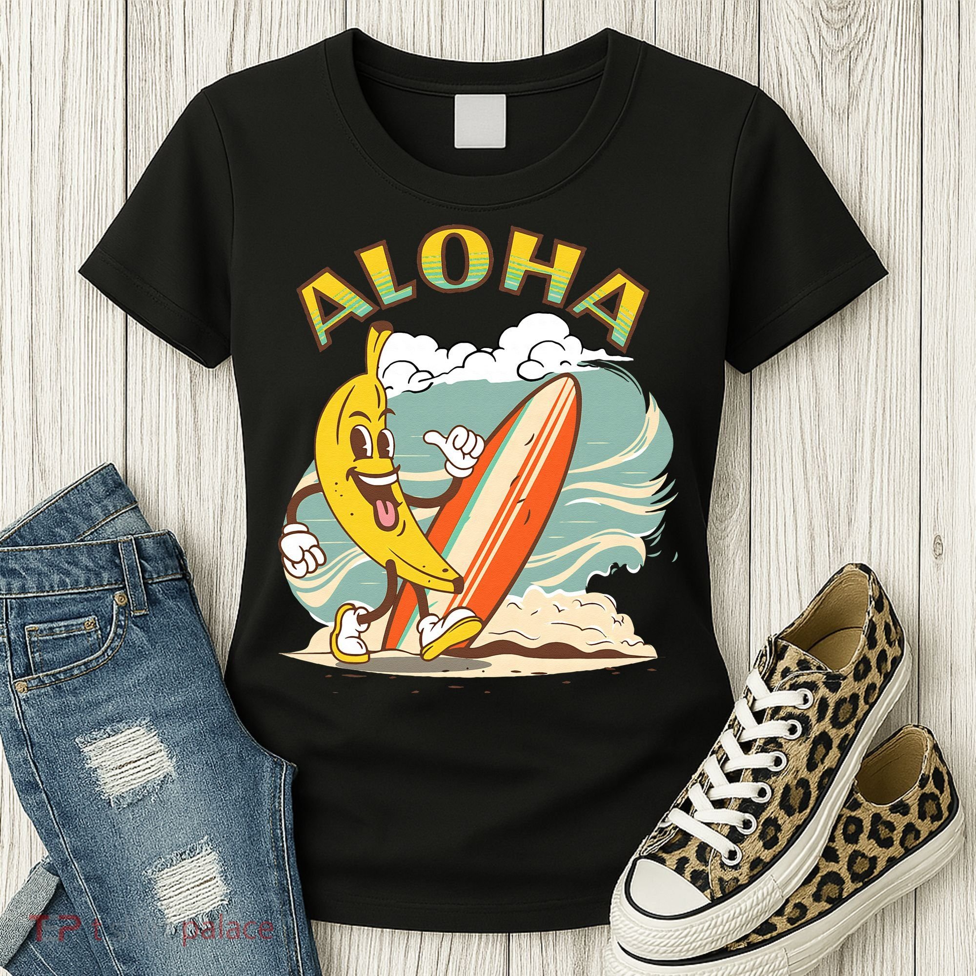Aloha Hawaii Hawaiian Island Tees Surf Women's T-Shirt