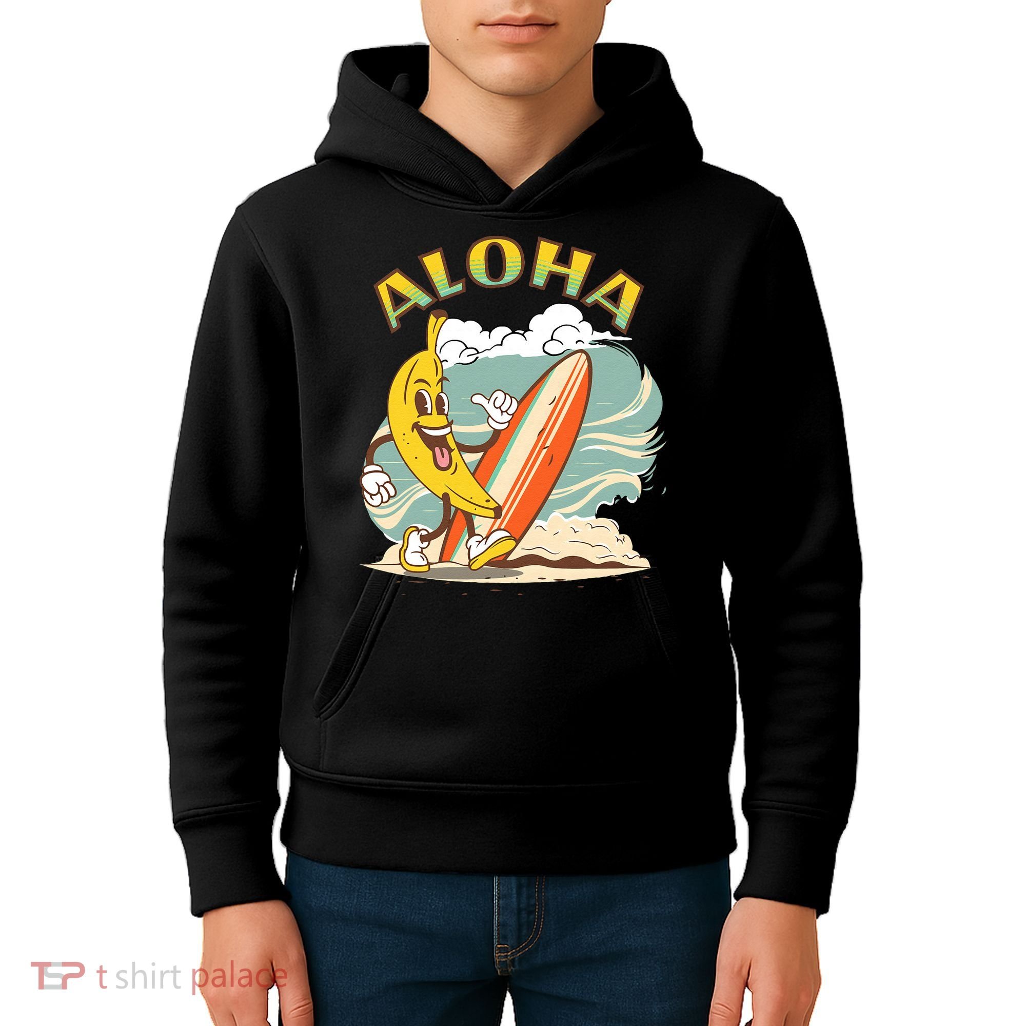 Aloha Hawaii Hawaiian Island Tees Surf Kids Hoodie